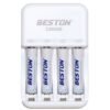 Cargador de Pilas Recargables Beston C8006B AAAX4