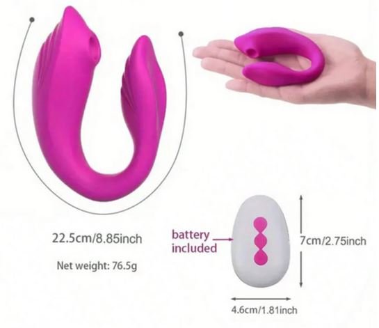 Vibrador Con Succión y Control Remoto