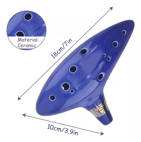 Ocarina En Cerámica De 12 Huecos