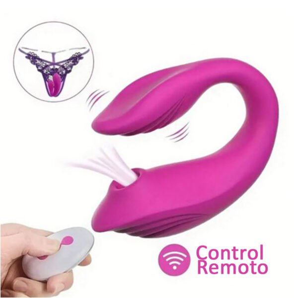 Vibrador Con Succión y Control Remoto