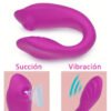 Vibrador Con Succión y Control Remoto