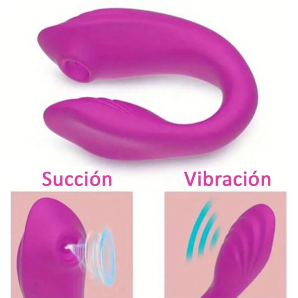 Vibrador Con Succión y Control Remoto