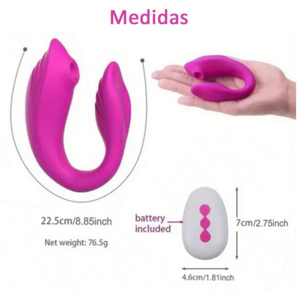 Vibrador Con Succión y Control Remoto